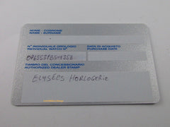 OEM Panerai Warranty Card Genuine