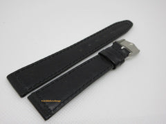 New Tag Heuer 17mm Black Leather Strap Steel Buckle