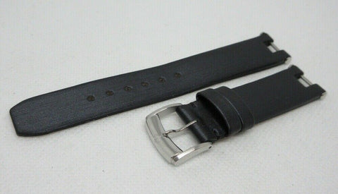 New Baume Mercier 16mm Black Leather Strap Stainless Steel Buckle OEM Satin