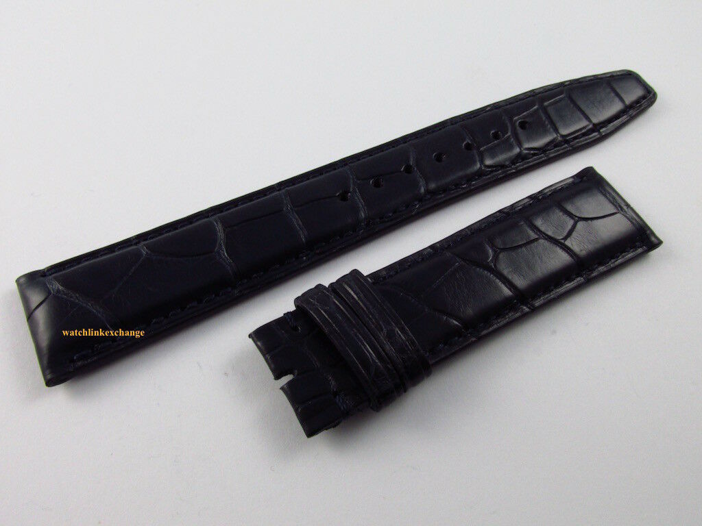 New IWC 20mm Navy Blue Alligator Strap OEM XL