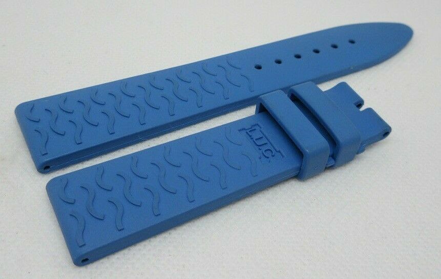 New Chopard LUC Pro One 20mm Blue Rubber Strap OEM Genuine