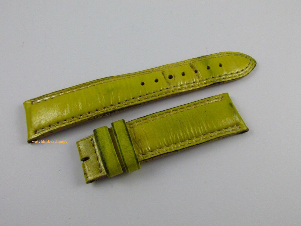 Jaeger LeCoultre 18mm Yellow Leather Strap OEM