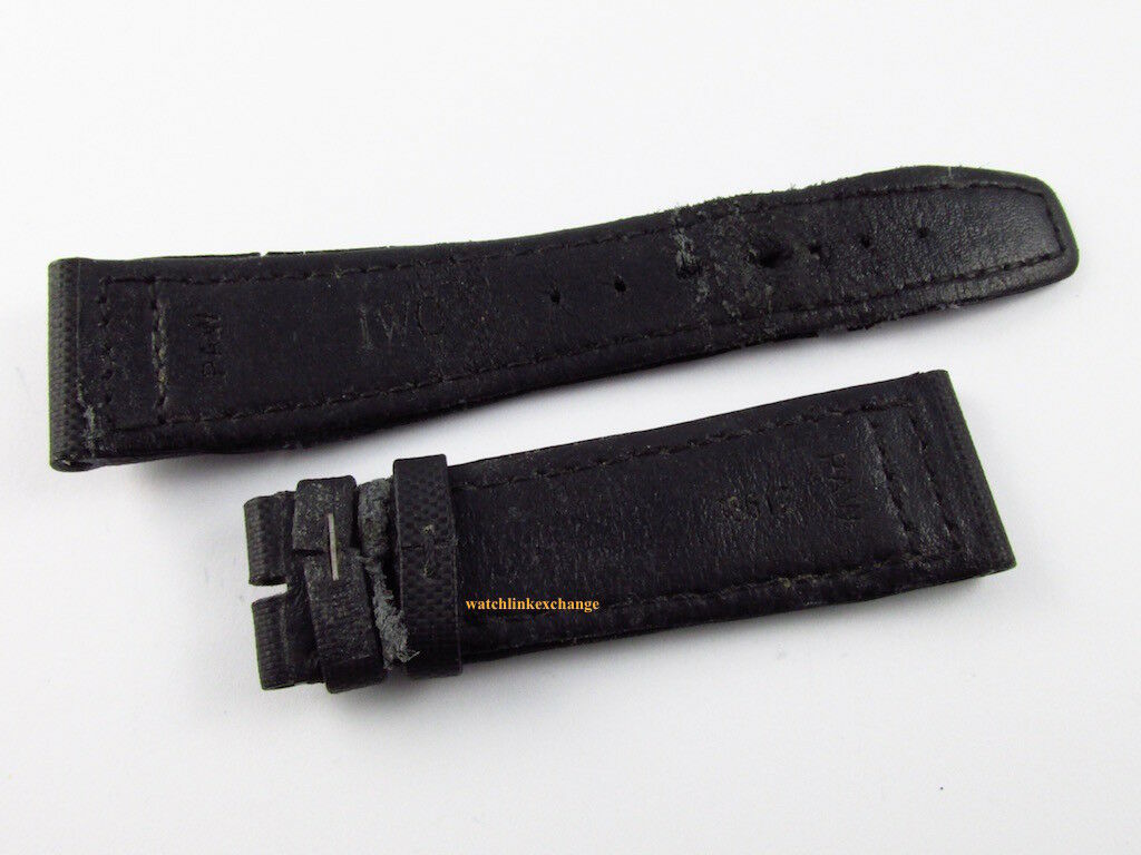IWC Top Gun Pilot 22mm Black Kevlar Leather Strap