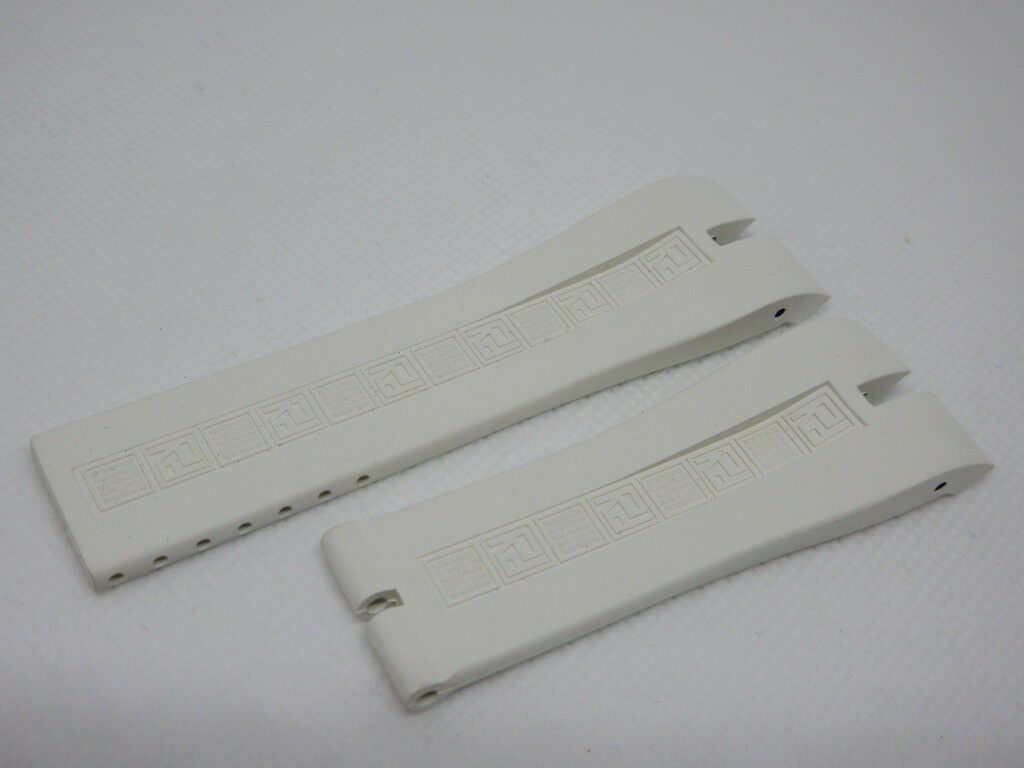 New Roger Dubuis 23mm White Rubber Strap