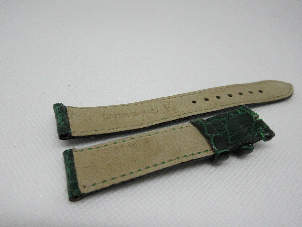Chronoswiss 18mm Green Alligator Strap OEM