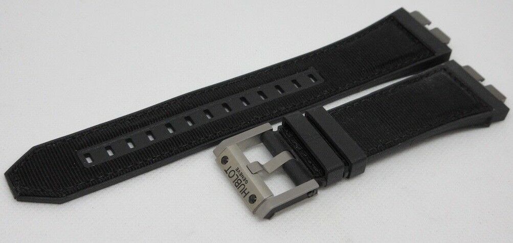 New Hublot Black Rubber Nylon Strap Titanium Buckle King Power Oceanographic OEM