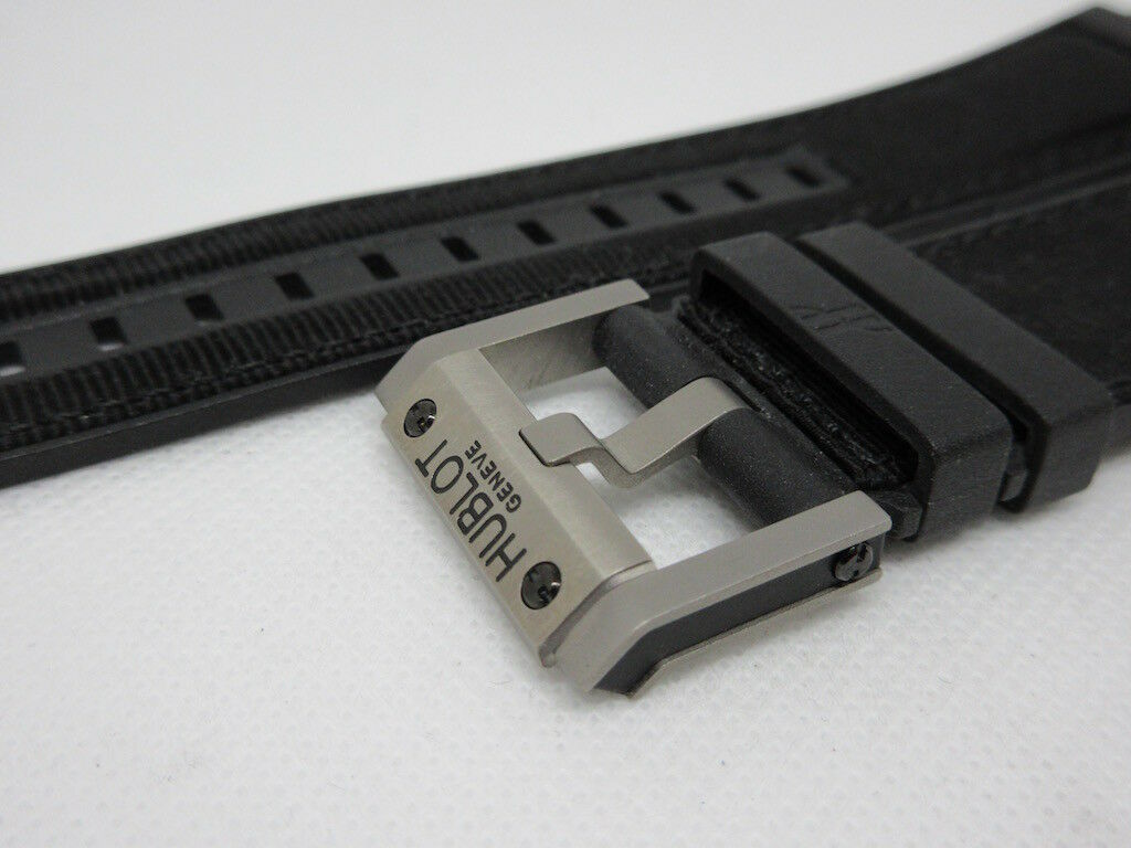 New Hublot Black Rubber Nylon Strap Titanium Buckle King Power Oceanographic OEM