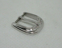 New Franck Muller 12mm 18k White Gold Diamond Tang Buckle OEM Genuine