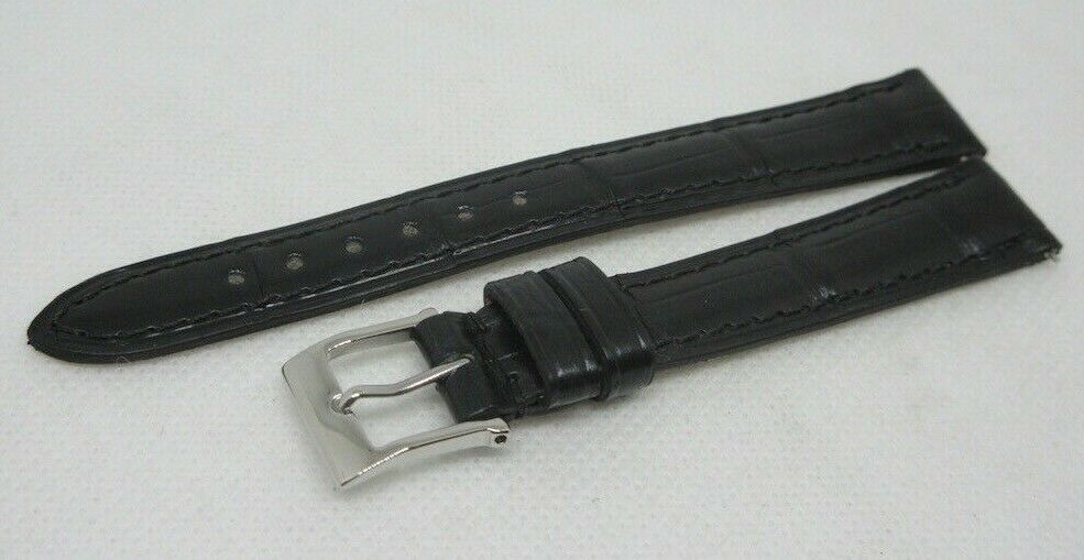 New Camille Fournet 14mm Black Alligator Strap Genuine Buckle Authentic Matte