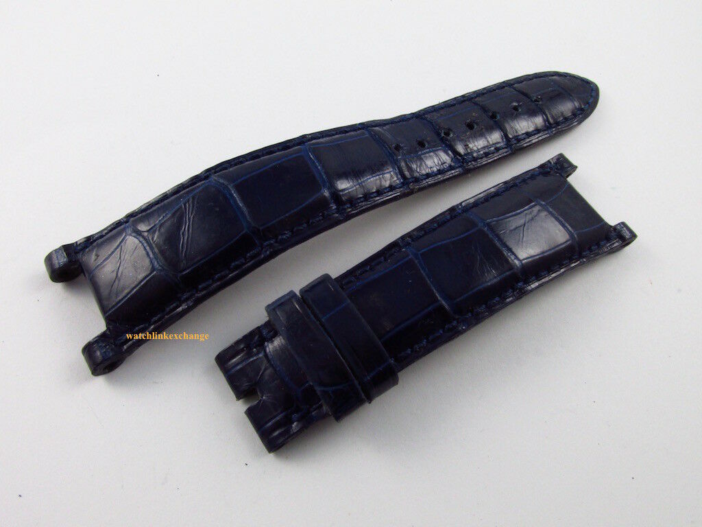 Franck Muller 20mm Blue Alligator Strap Glossy for Double Mystery OEM