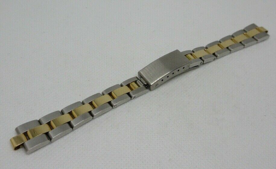 Stainless Steel 18k Gold Watch Bracelet Italian Aftermarket