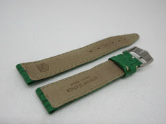 Tag Heuer 17mm Green Sharkskin Leather Strap Stainless Steel Buckle