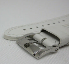 Giuliano Mazzuoli Manometro 18mm White Leather Strap Stainless Steel Buckle OEM