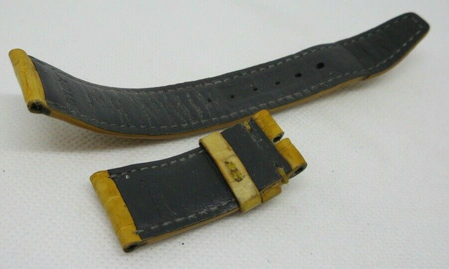IWC 20mm Yellow Alligator Strap for Deployant Buckle OEM Genuine