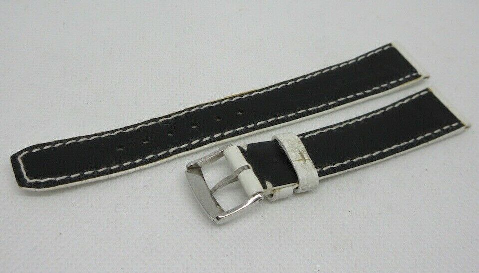 Baume Mercier 16mm White Alligator Strap Genuine OEM Stainless Steel Tang Buckle
