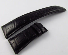 IWC 22mm Black Alligator Strap OEM for Deployant Buckle