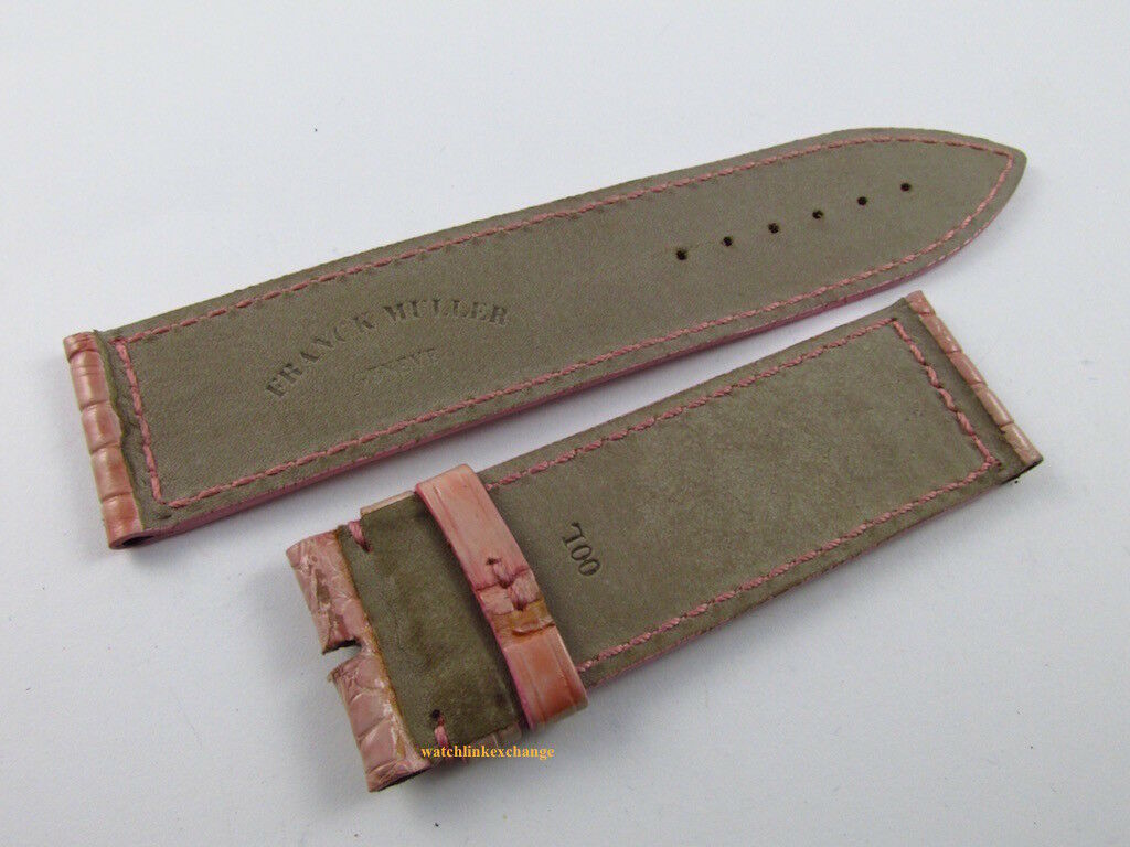 Franck Muller Long Island 22mm Pink Alligator Strap OEM