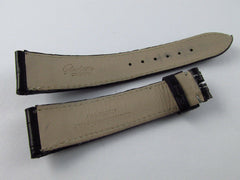 Glashutte 20mm Black Alligator Strap White Stitch OEM Genuine Sport Evolution