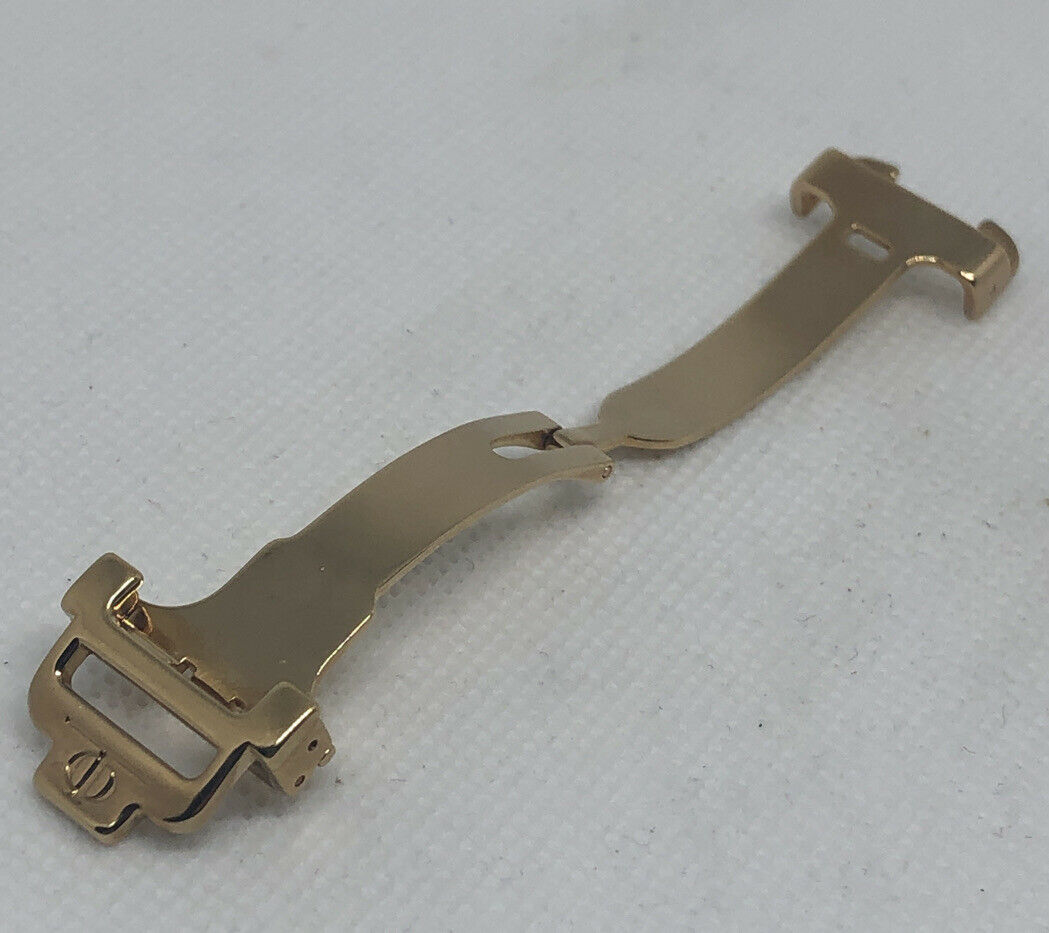 New Baume Mercier 16mm Gold Plated Stainless Steel Deployant Buckle OEM Genuine