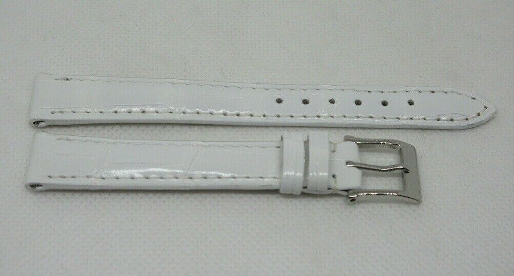 New Camille Fournet 14mm White Alligator Strap Genuine Steel Buckle Authentic
