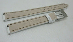 New Camille Fournet 14mm White Alligator Strap Genuine Steel Buckle Authentic