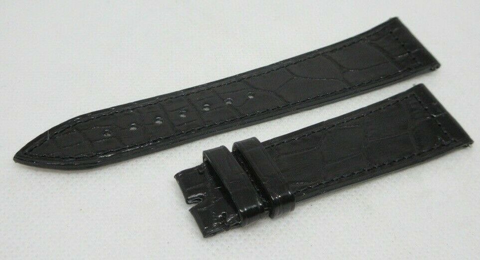 New Franck Muller 20mm Black Alligator Strap OEM Genuine Glossy
