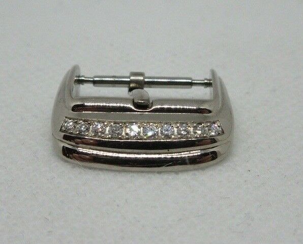 New Franck Muller 16mm 18k White Gold Diamond Tang Buckle OEM Genuine