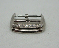 New Franck Muller 16mm 18k White Gold Diamond Tang Buckle OEM Genuine