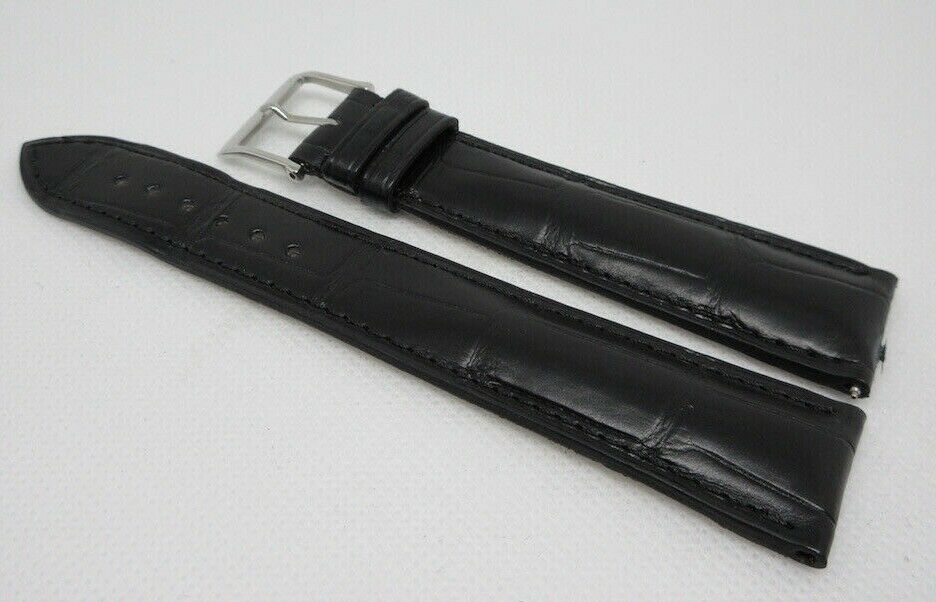 Camille Fournet 21mm Black Alligator Strap Buckle Genuine