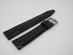 New Tag Heuer 15mm Black Leather Strap Steel Buckle