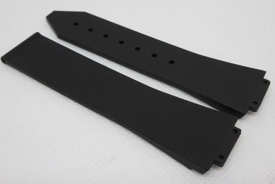 New Hublot Big Bang 21mm Black Rubber Strap OEM Striped