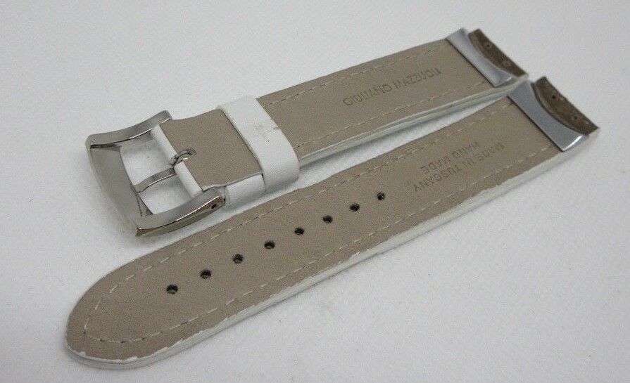 Giuliano Mazzuoli Manometro 18mm White Leather Strap Stainless Steel Buckle