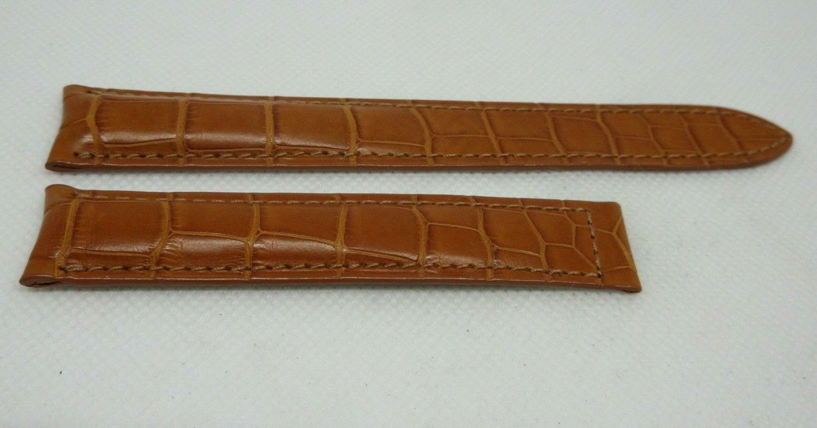 New Baume Mercier 18mm Brown Alligator Strap OEM Genuine XL Size