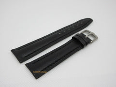 New Tag Heuer 16mm Black Leather Strap Steel Buckle