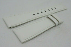 New Bell & Ross 24mm White Leather Strap Glossy OEM Genuine