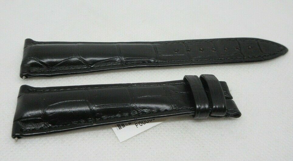 New Franck Muller 22mm Black Alligator Strap OEM Genuine XL Length