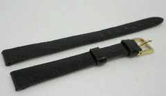 Omega 9mm Black Snakeskin Strap OEM Genuine Vintage Tang Buckle
