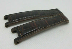 Cartier Pasha 18mm Brown Alligator Strap OEM Genuine for Deployant Buckle