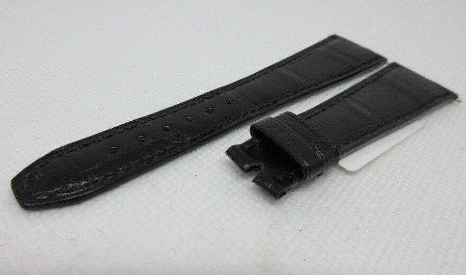 New Pierre Kunz 20mm Black Alligator Strap OEM