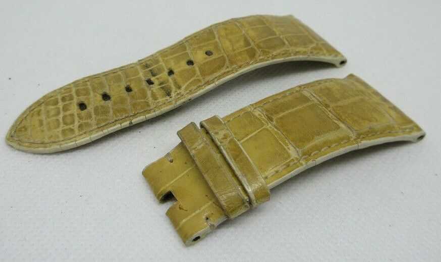 Cartier Tank Divan Yellow Alligator Strap 28mm OEM Genuine