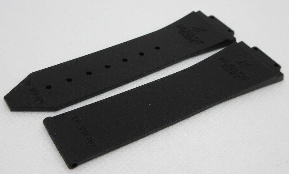 New Hublot Big Bang 21mm Black Rubber Strap OEM Striped