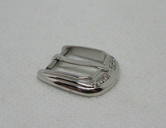 New Franck Muller 12mm 18k White Gold Diamond Tang Buckle OEM Genuine