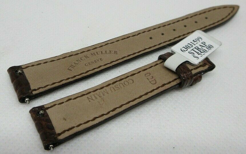New Franck Muller 14mm Brown Alligator Strap OEM Genuine