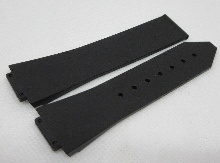 New Hublot Big Bang 21mm Black Rubber Strap OEM Striped