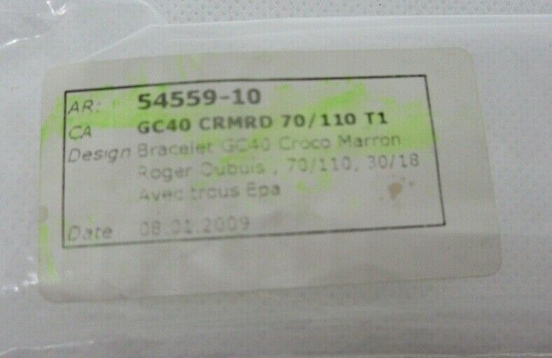 New Roger Dubuis G40 30mm Glossy Brown Alligator Strap OEM Genuine