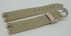 New Baume Mercier 14mm Pink Lizard Strap Stainless Steel Buckle OEM Leather