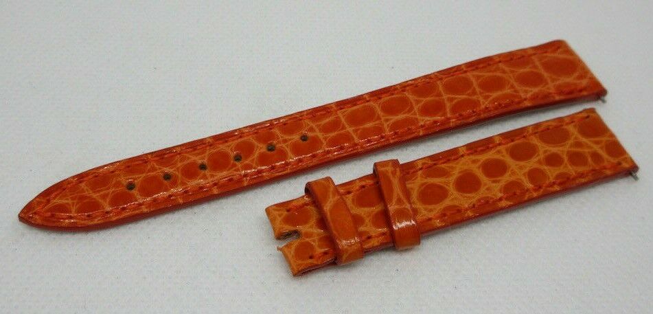 New Franck Muller 14mm Orange Alligator Strap OEM Genuine