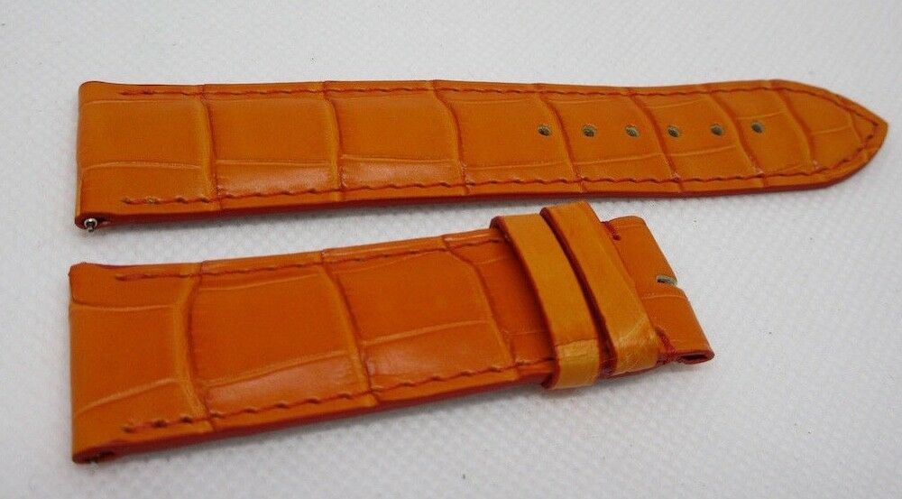 New Parmigiani 22mm Orange Alligator Strap OEM