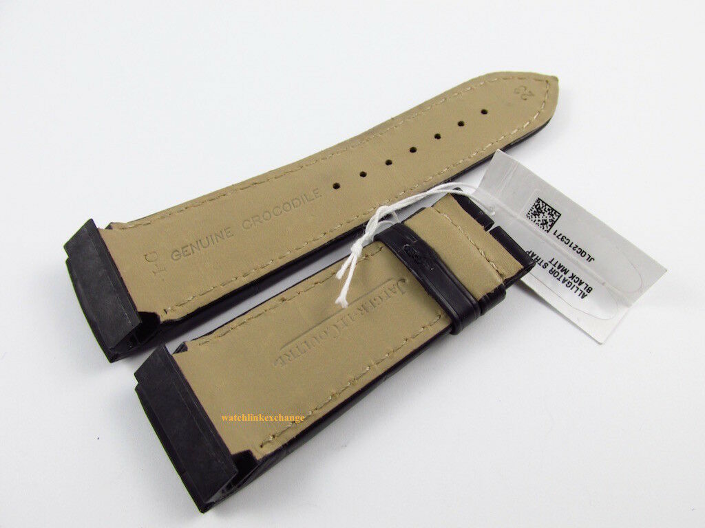 New Jaeger LeCoultre 23mm Black Alligator Strap Short Size OEM