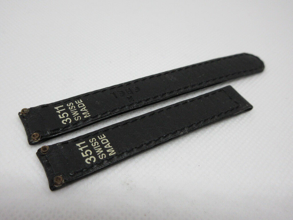 New Ebel 13mm Black Sharkskin Leather Strap OEM